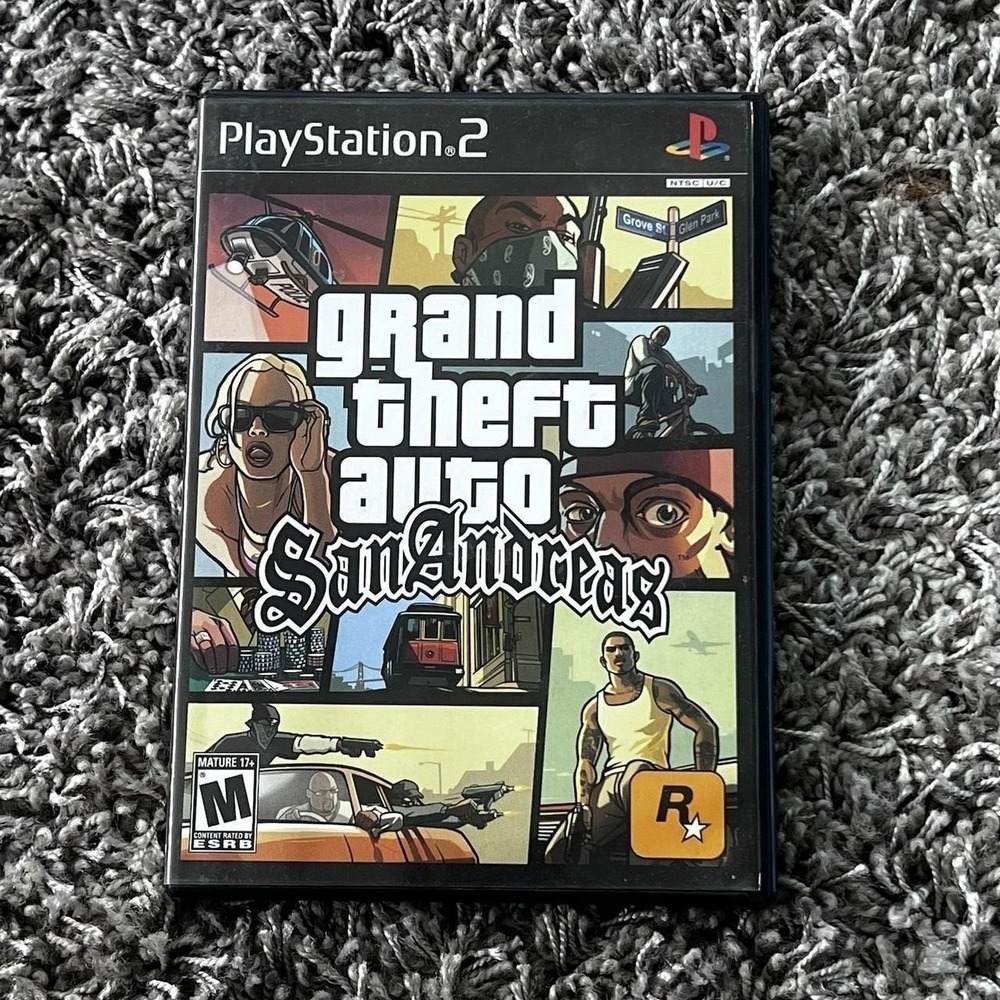 Grand Theft Auto San Andreas Sony PlayStation 2 - w/ Manual